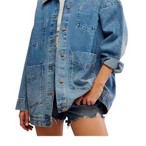 Free People Women's Avery Blue Denim Jacket